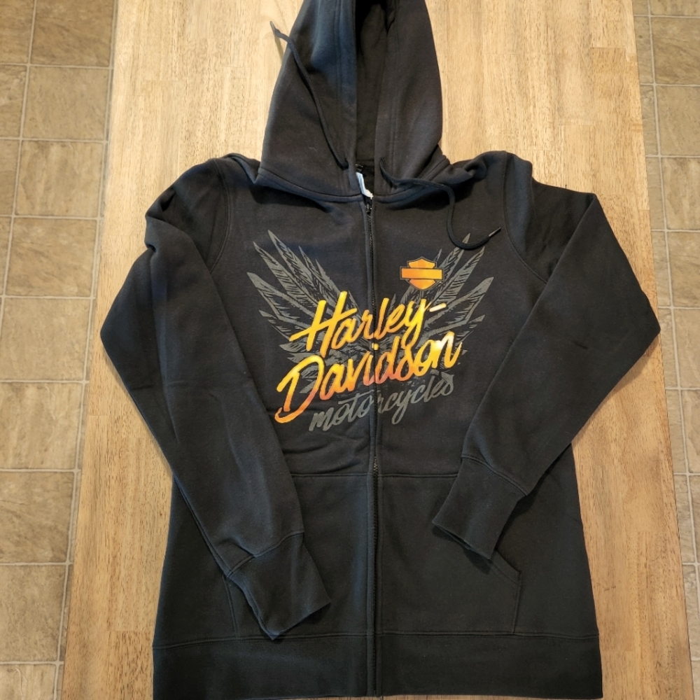 Black Harley-Davidson Zip Up Hoodie